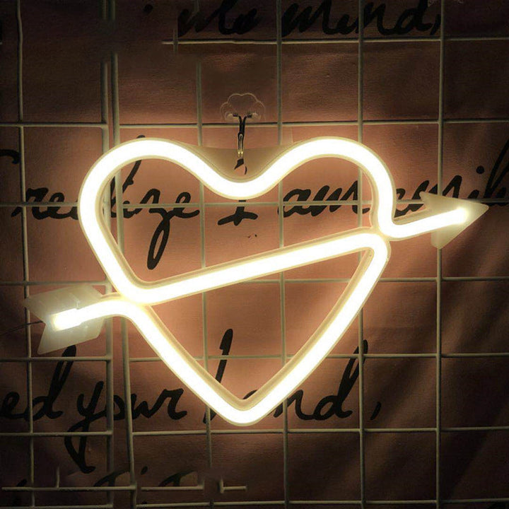 Heart and Arrow Neon Light (4 Color Options)