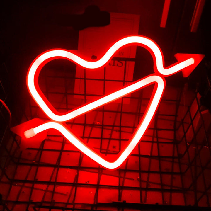 Heart and Arrow Neon Light (4 Color Options)