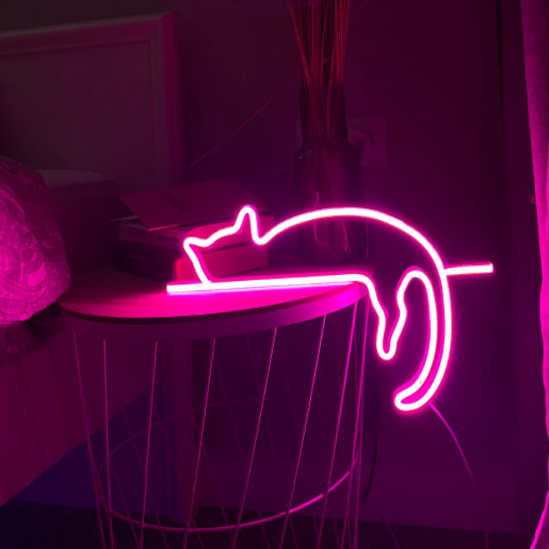 Sleeping Cat Neon Light