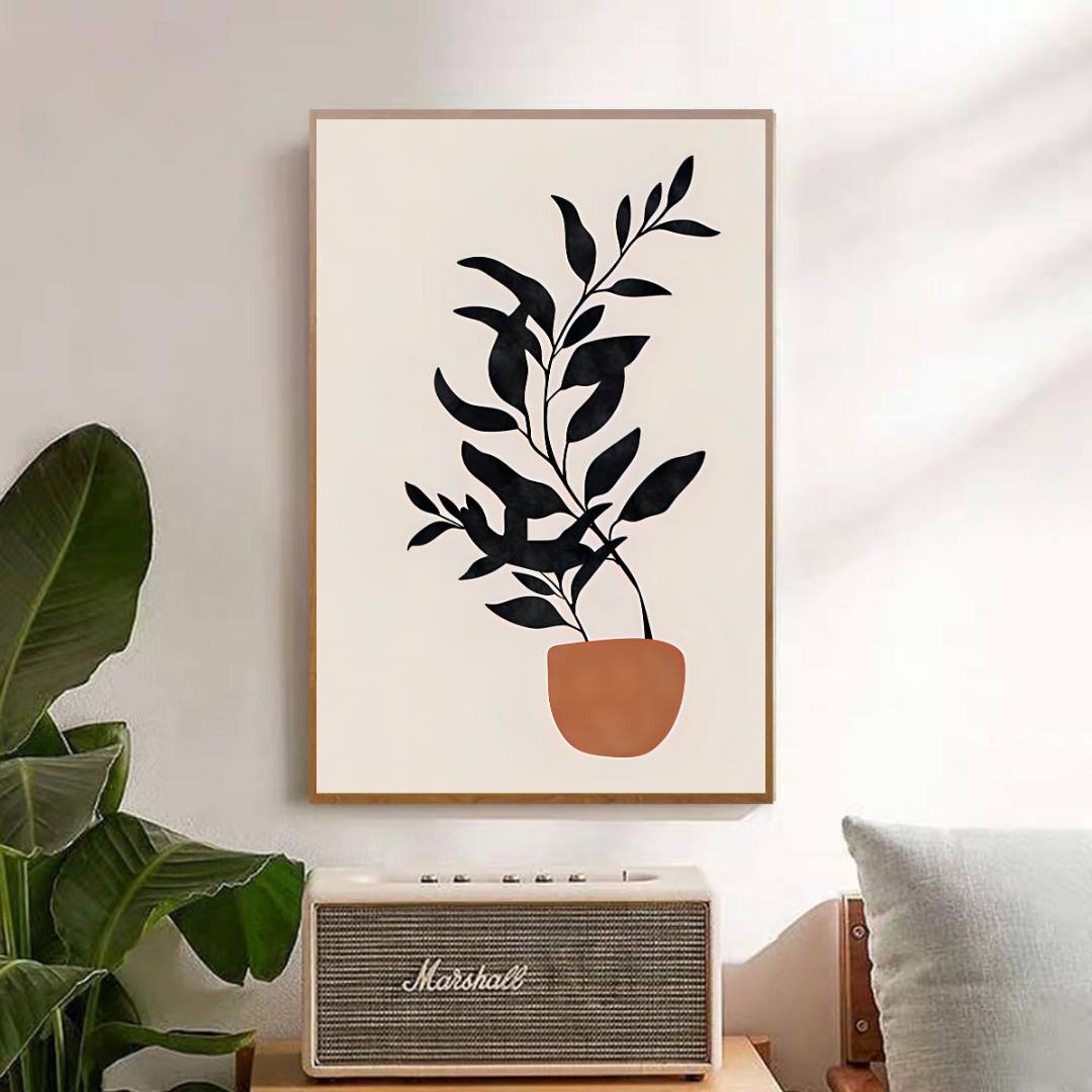Abstract Plant Poster