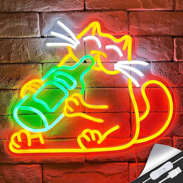 Drunken Kitty Neon Light