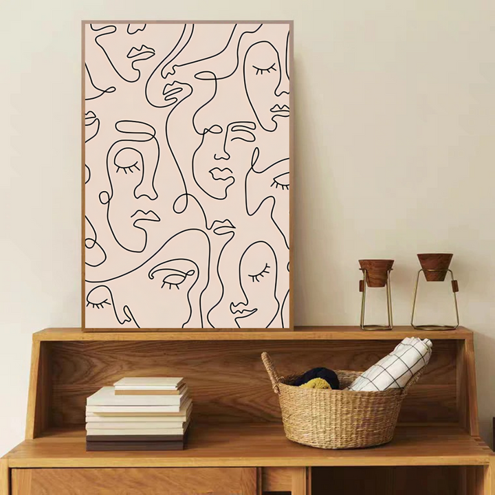 Abstract Faces Poster