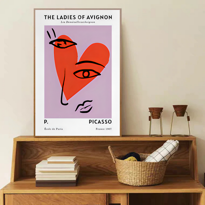 The Ladies of Avignon Purple Poster