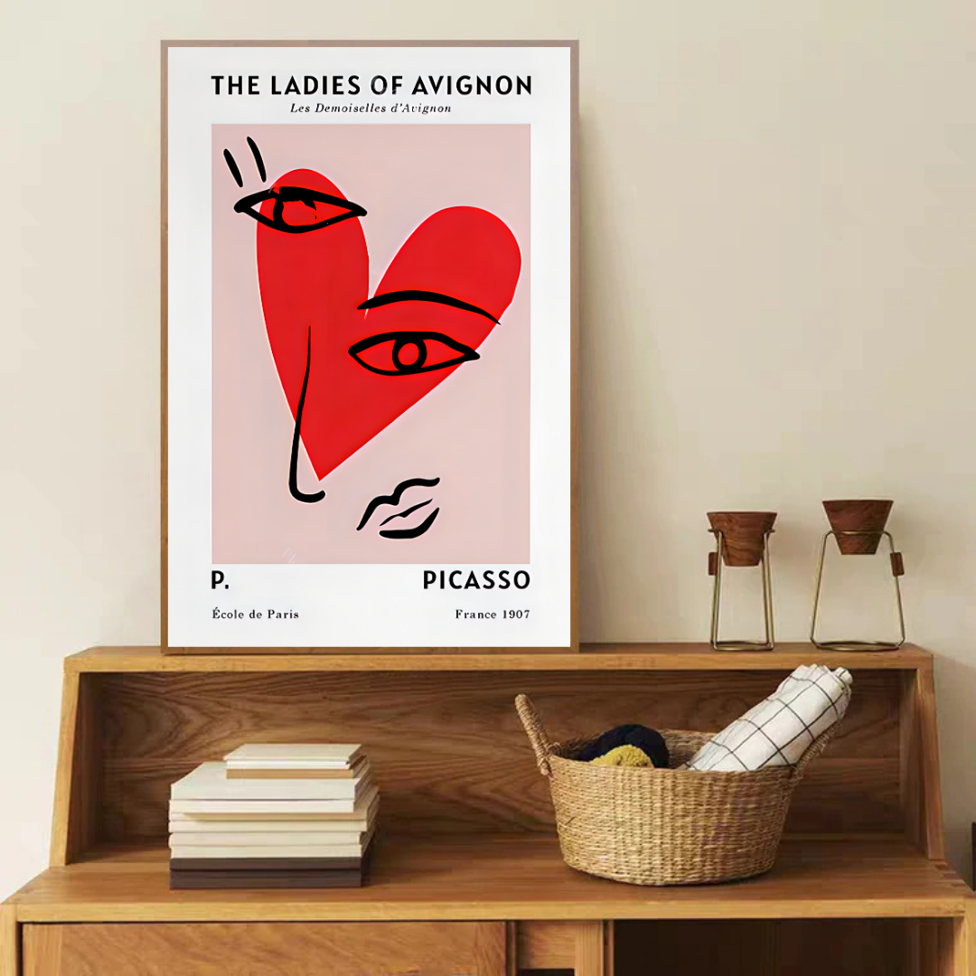 The Ladies of Avignon Pink Poster