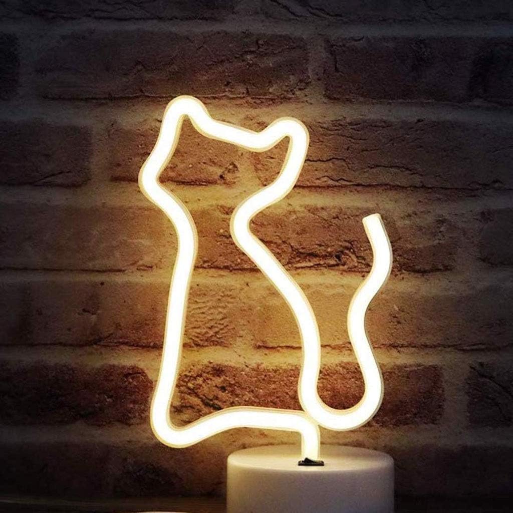 Cat Table Neon Light