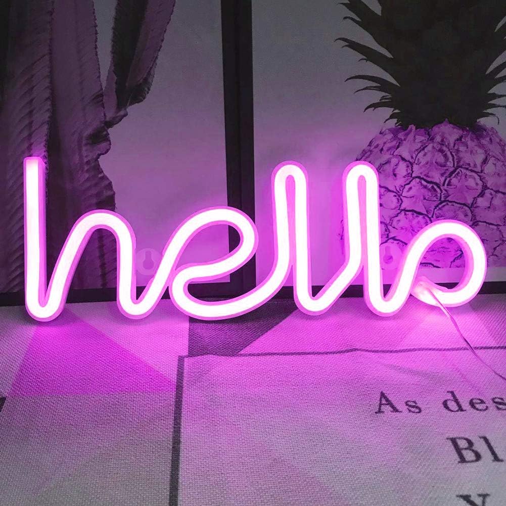 Hello Neon Light (2 Color Options)