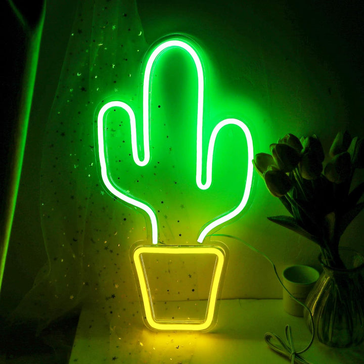 Cactus Plant Neon Light