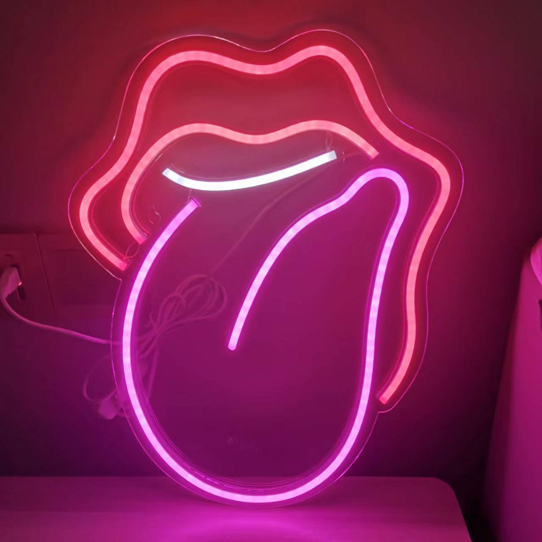 Tongue Out Neon Light