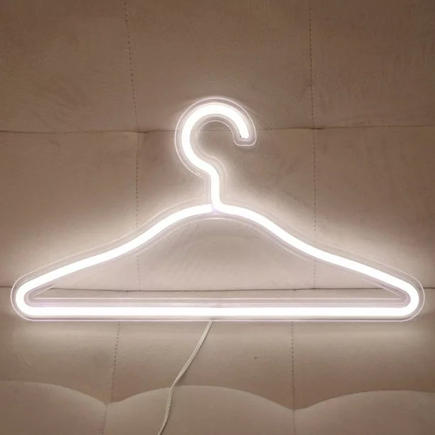 Coat Hanger Neon Light