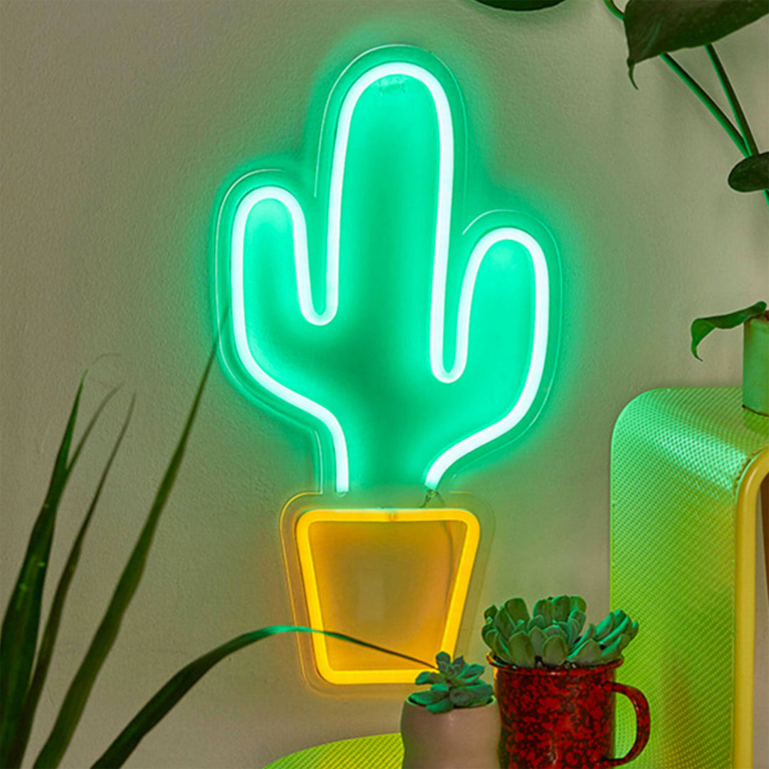 Cactus Plant Neon Light