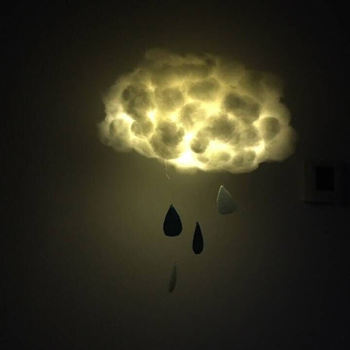 Cotton Cloud Hanging Light Kit (DIY)