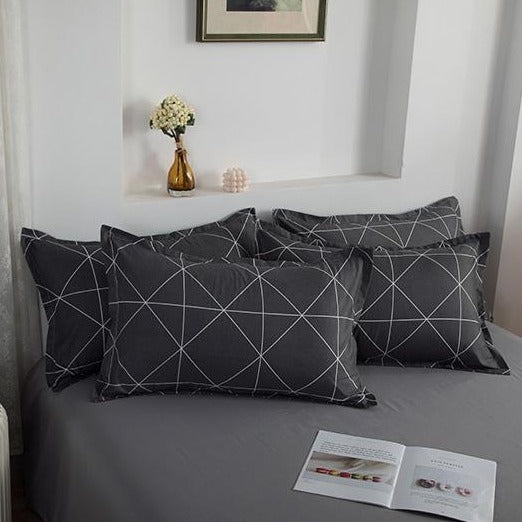 Gray Geometric Bedding Set