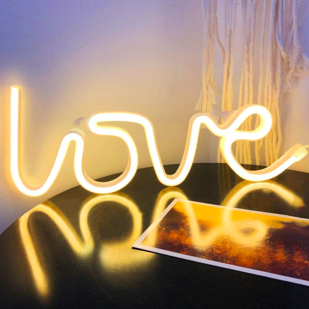 Love Neon Light (Pink, Gold, or Red Option)