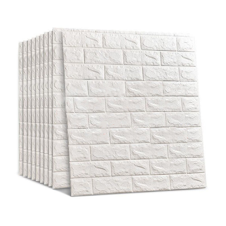 Self-Adhesive 10 PC White Brick Wallpaper