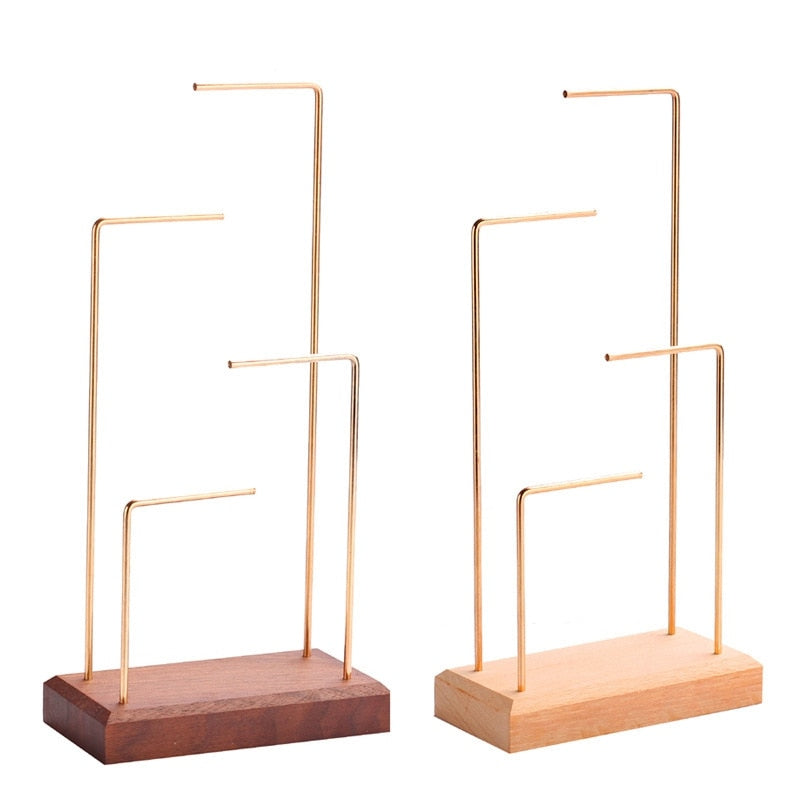 Golden Jewelry Display Stand