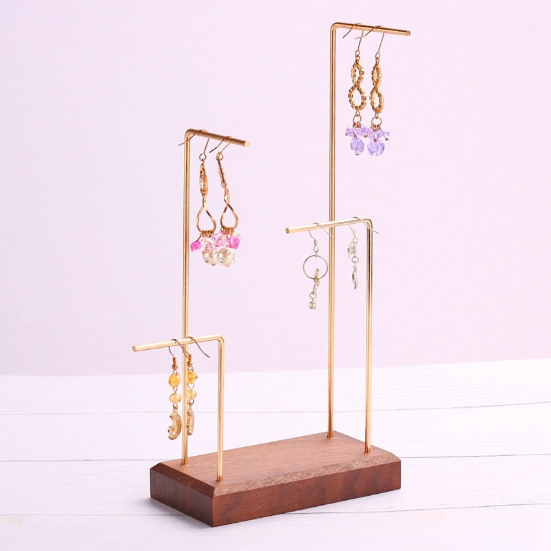 Golden Jewelry Display Stand