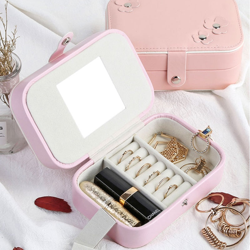 Double Layer Portable Jewelry Box