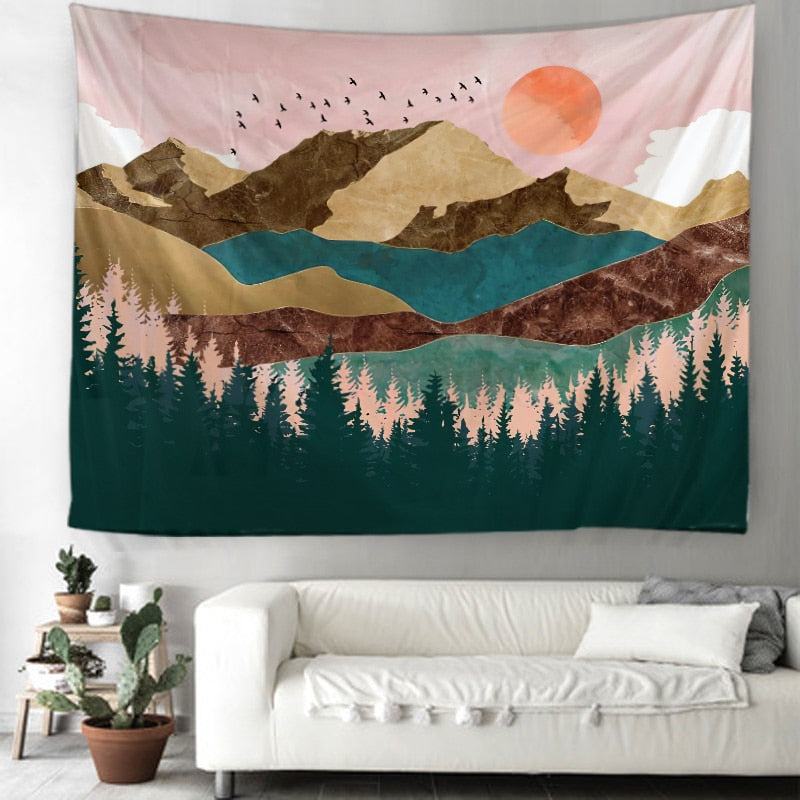 Mountain Views Tapestry