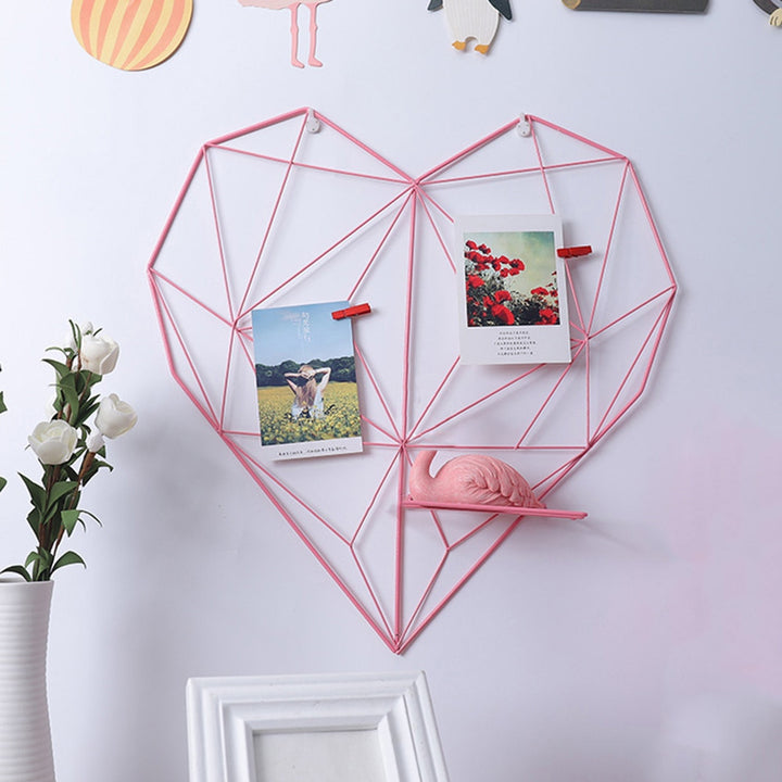 Heart-Shaped Metal Frame Wall Display