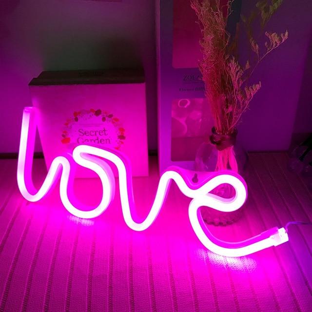 Love Neon Light (Pink, Gold, or Red Option)