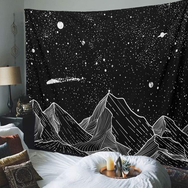 Open Night Sky Tapestry
