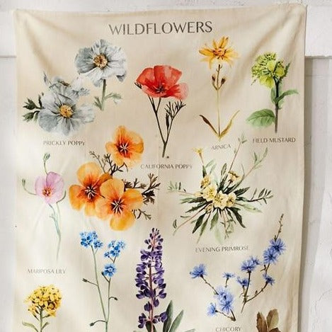 Botanical Wildflowers Tapestry