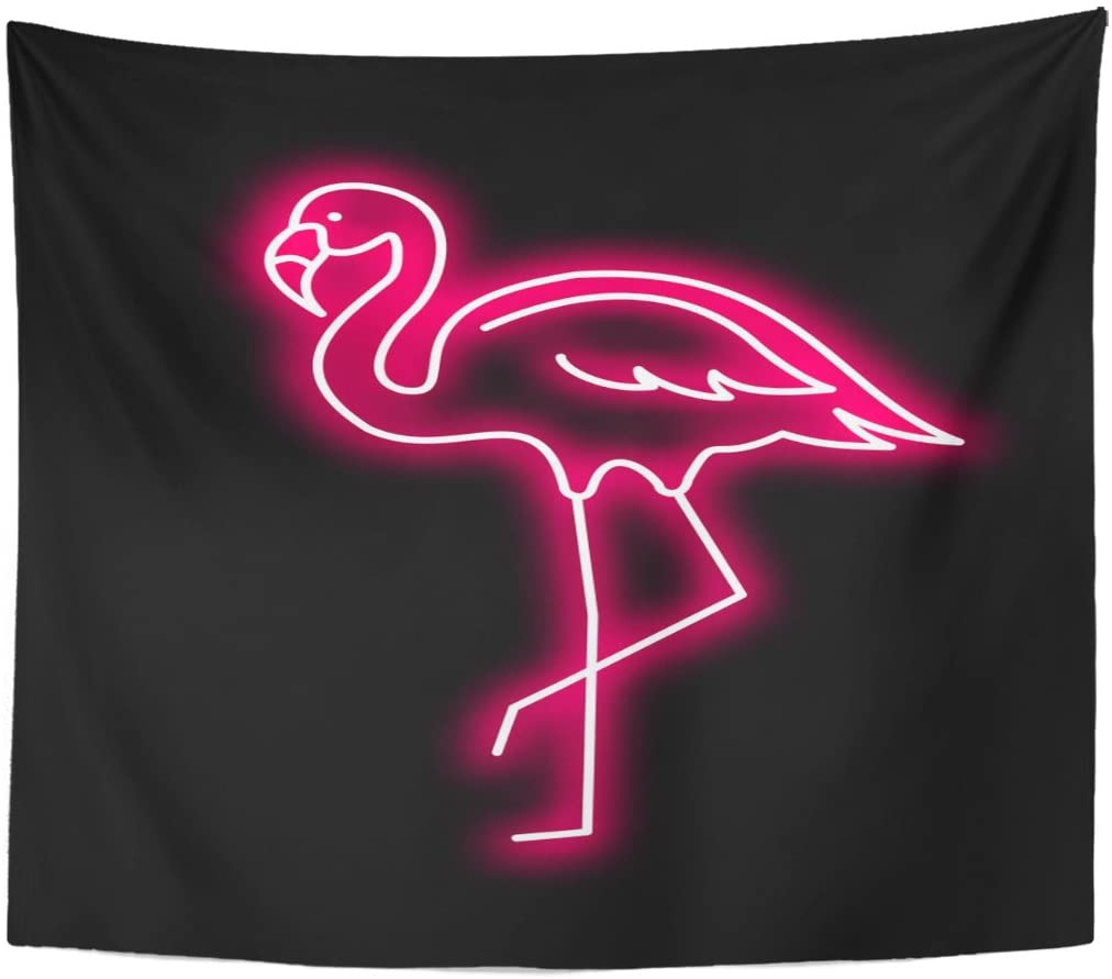 Neon Flamingo Tapestry