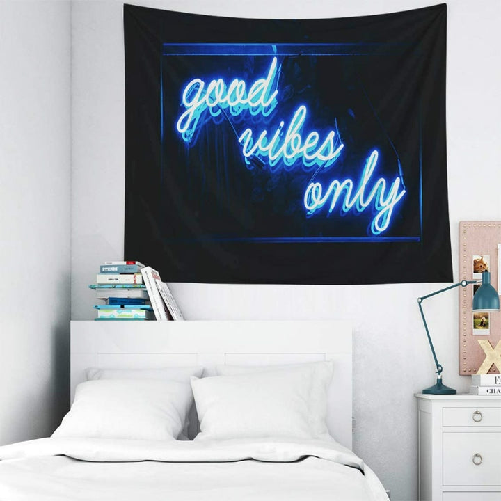 Neon Good Vibes Only Tapestry