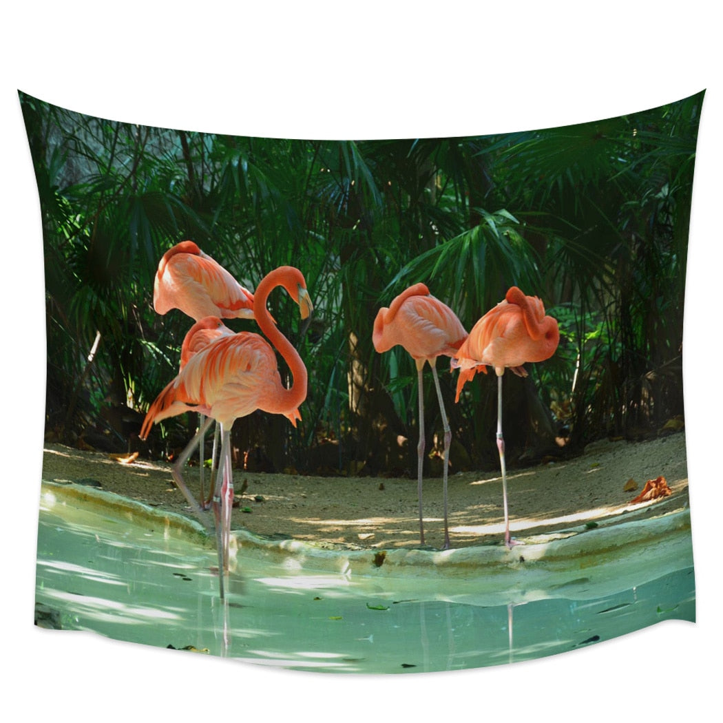 Wild Flamingos Tapestry