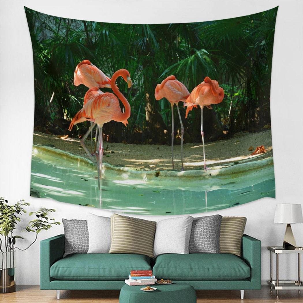 Wild Flamingos Tapestry