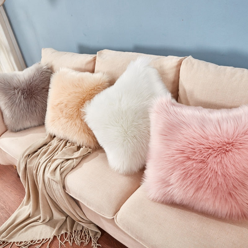 Fluffy Faux Fur Pillow Case