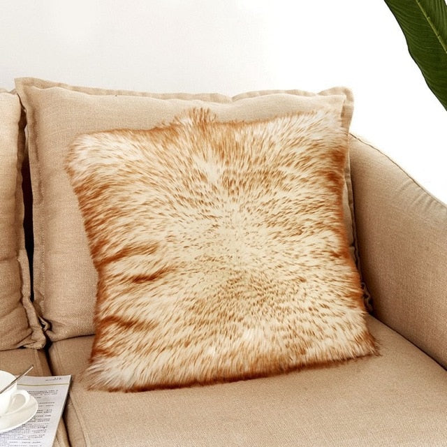 Fluffy Faux Fur Pillow Case