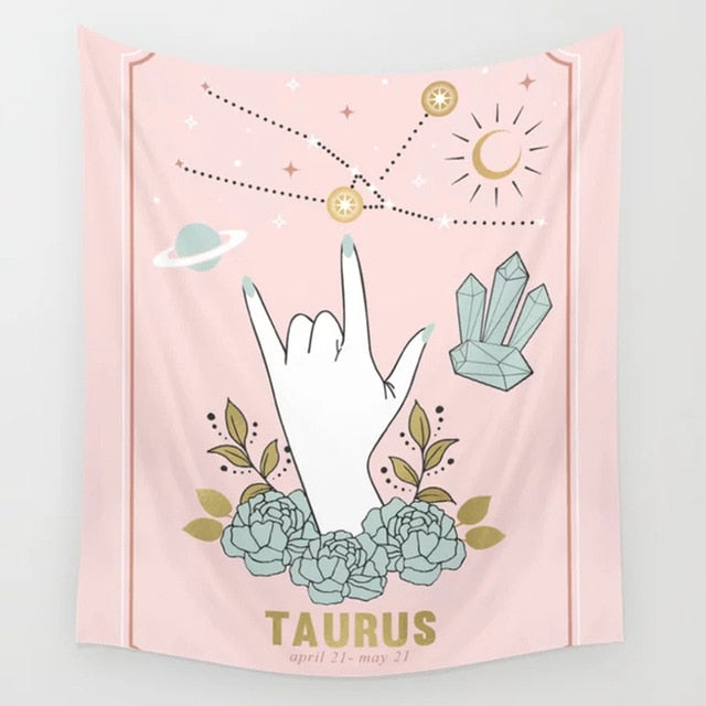 Horoscope Tarot Tapestry (12 Options)